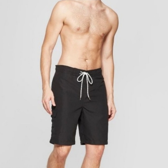 Merona | Swim | Merona Black Swim Trunks With Drawstring | Poshmark
